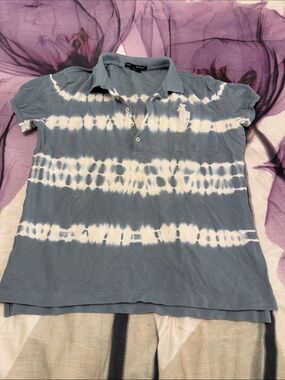 Ralph Lauren Blue & White Tie-Dye Polo Shirt